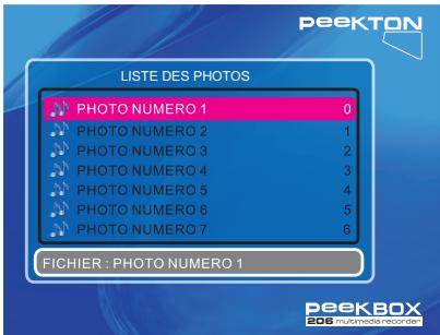 PEEKTON PEEKBOX 206 - Menu PHOTO - 1