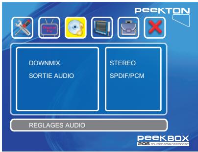 PEEKTON PEEKBOX 206 - Reglages AUDIO - 1