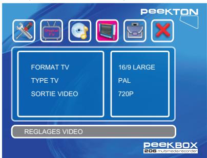 PEEKTON PEEKBOX 206 - REGLAGESVIDEO - 1