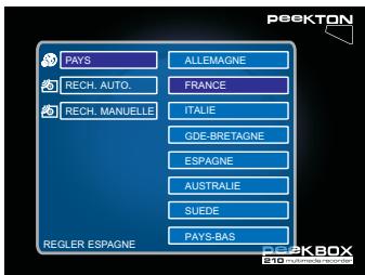 PEEKTON PEEKBOX 210 - Menu TNT - 1
