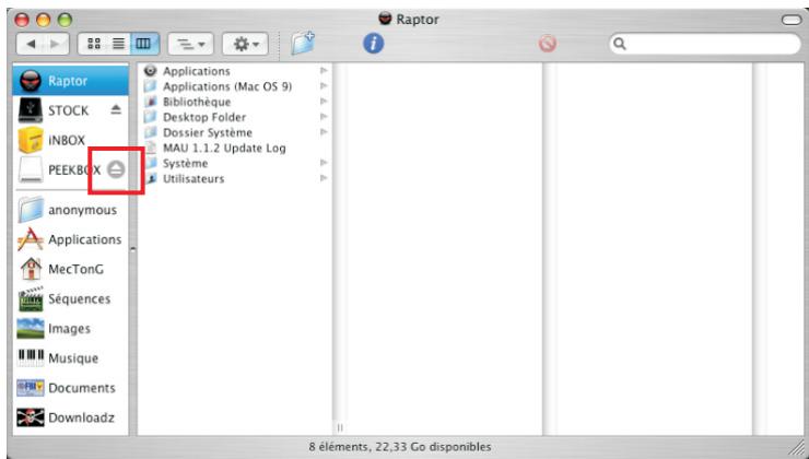 PEEKTON PEEKBOX 22 - Sous Mac OS X (suite) - 1