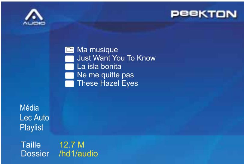 PEEKTON PEEKBOX 3 MKII - Lecture des fichiers audio - 1