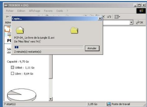 PEEKTON PEEKBOX 4 - Transférer vos fichiers de votre PC à votre peekbox 4 (suite) - 2