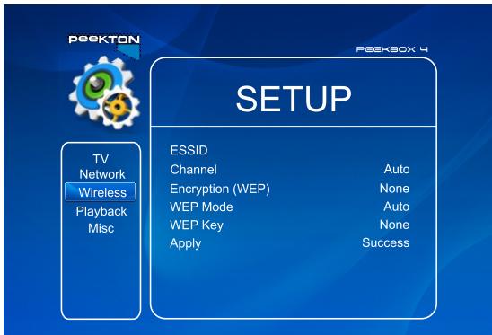 PEEKTON PEEKBOX 4 - Se connecter au réseau sans fil (suite) - 1