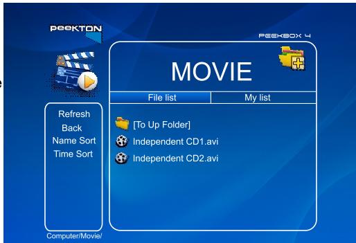 PEEKTON PEEKBOX 4 - Utiliser ma LISTE pour la lecture des médias - 2