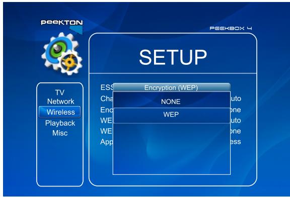 PEEKTON PEEKBOX 4 - Parametres de cryptage - 1