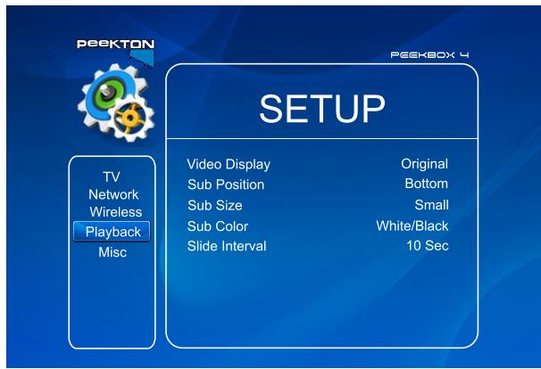 PEEKTON PEEKBOX 4 - Menu SETUP - lecture des fichiers - 3