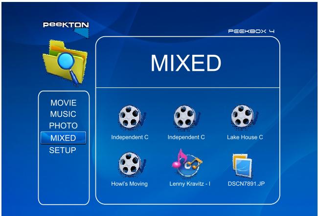 PEEKTON PEEKBOX 4 - Lecture des fichiers mixtes (suite) - 1