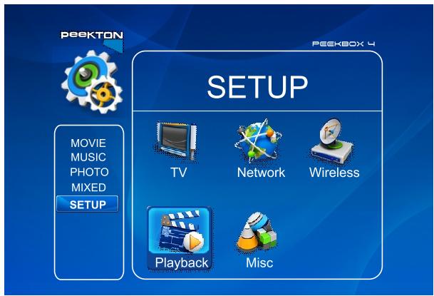 PEEKTON PEEKBOX 4 - Menu SETUP - lecture des fichiers - 1
