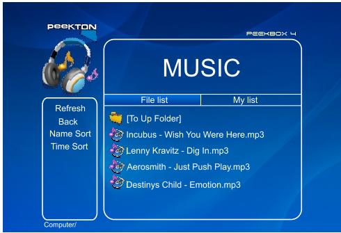 PEEKTON PEEKBOX 4 - Utiliser la fonction "music jukebox - 1