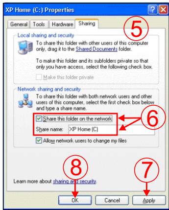 PEEKTON PEEKBOX 4 - Partage des dossiers / des disques durs sous windows XP - 3