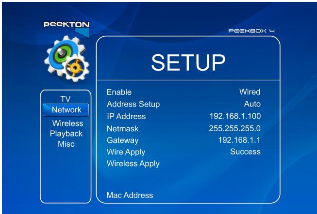 PEEKTON PEEKBOX 4 - Se connecter au réseau filaire (port RJ45) (suite) - 1
