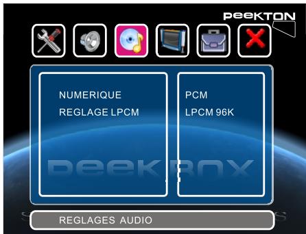 PEEKTON PEEKBOX 42 - REGLAGE AUDIO (second page) - 1