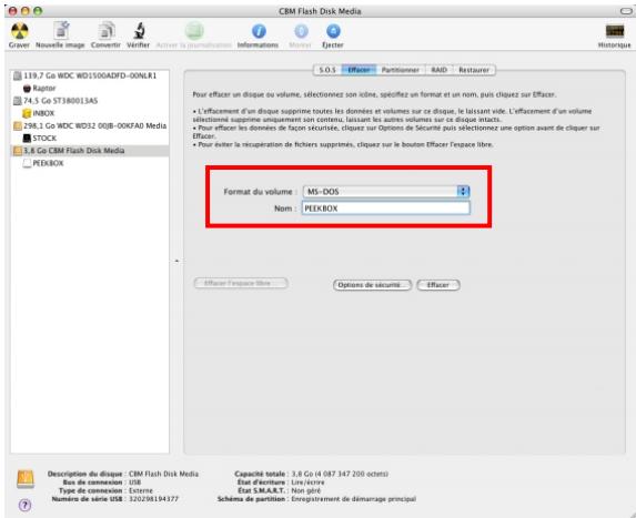 PEEKTON PEEKBOX 42 - Sous Mac OS X (suite) - 2