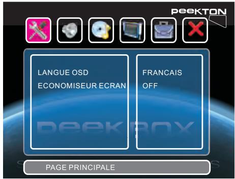 PEEKTON PEEKBOX 43 - Menu SETUP - 1