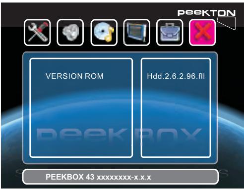 PEEKTON PEEKBOX 43 - Version logicielle - 1