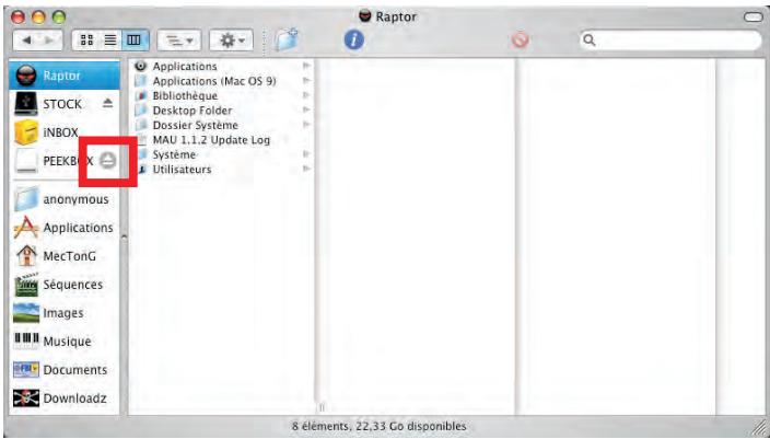PEEKTON PEEKBOX 43 - Sous mac OS x (suite) - 1