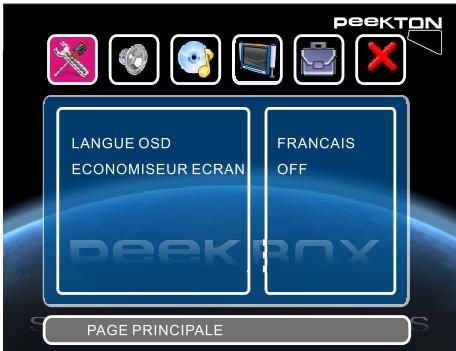 PEEKTON PEEKBOX 44 - Menu SETUP - 1