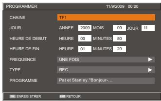 PEEKTON PK 1860 HD REC - Programmation d'enregistrement (EPG) - 3