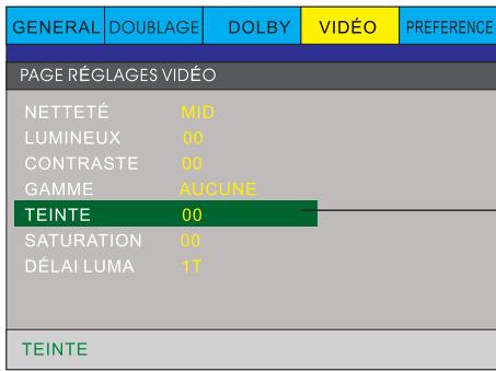 PEEKTON PK 6740 HDMI - Page REGLAGESVIDEO (suite) - 3