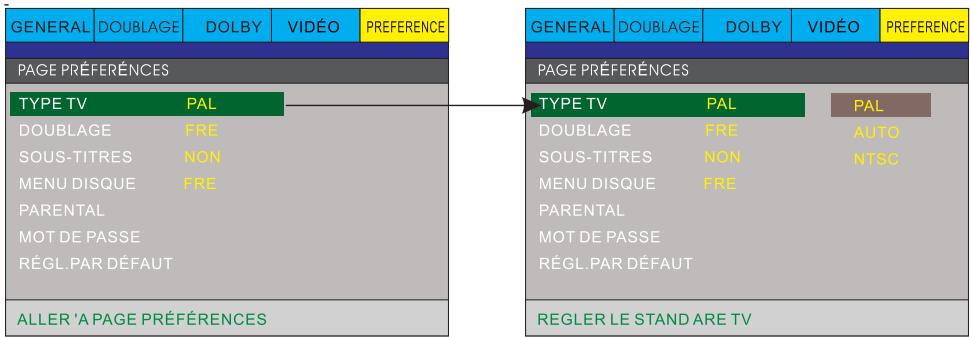 PEEKTON PK 6740 HDMI - Page PREFERENCES - 1