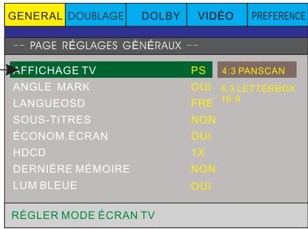 PEEKTON PK 6740 HDMI - Configuration des menus - 2