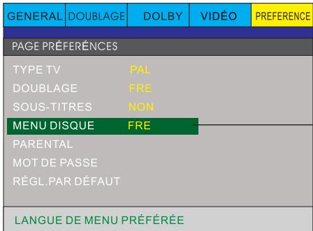PEEKTON PK 6740 HDMI - Page PREFERENCES - 3
