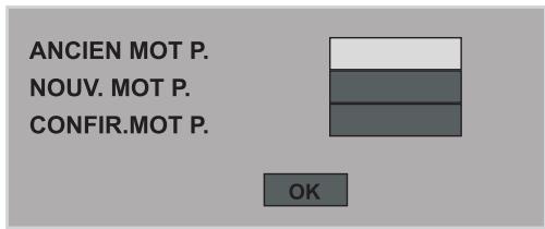 PEEKTON PK 8006 - Menu REGLAGES MOT DE PASSE - 2