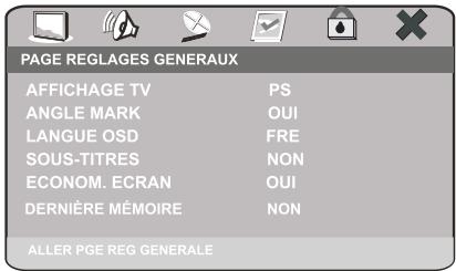 PEEKTON PK 8006 - Sélection du type de standard TV - 1