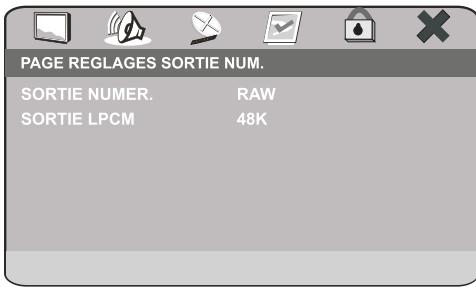 PEEKTON PK 8006 - Menu REGLAGES AUDIO - 3