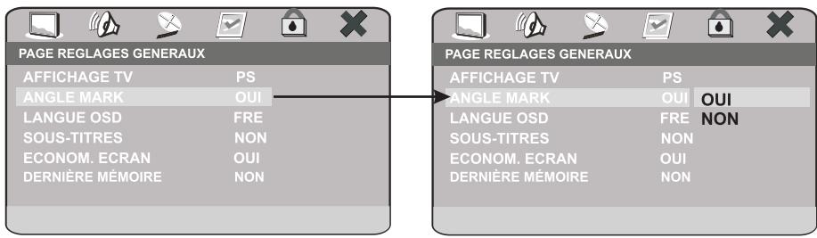PEEKTON PK 8006 - Page réglages généraux - 2