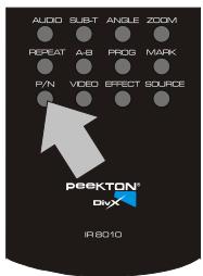 PEEKTON PK 8010 - Sélection du type de standard TV - 1