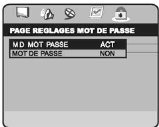 PEEKTON PK 9002 - Menu REGLAGES MOT DE PASSE - 1
