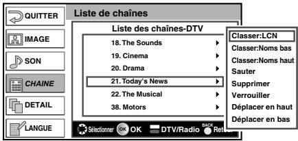 FUNAI LT6-M22BB - Pour changer l'ordre des canaux automatiquement - 1