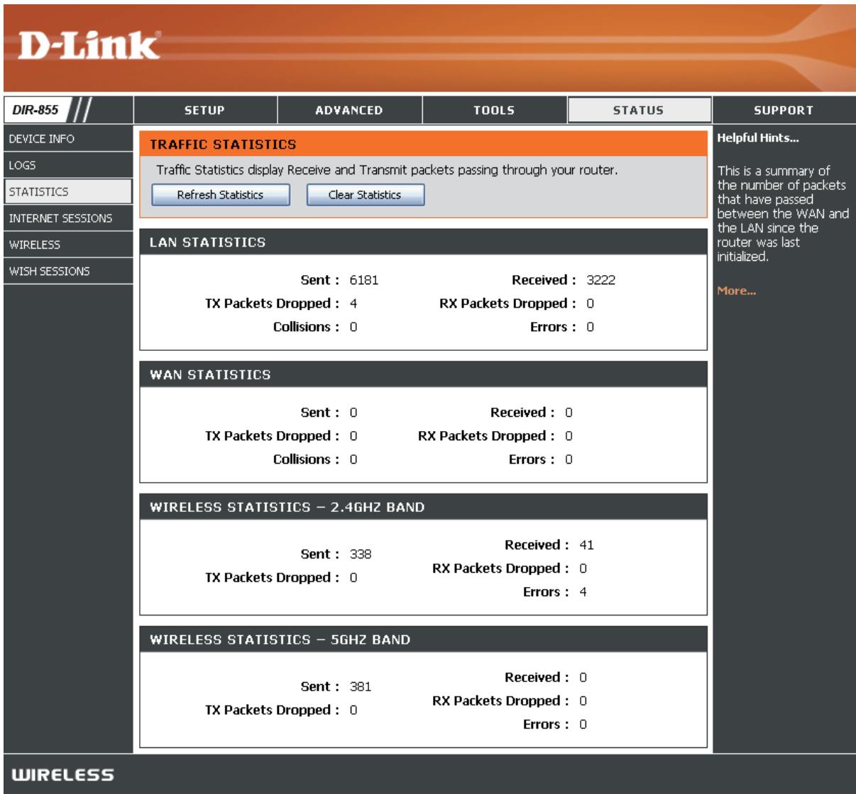 D-LINK DIR-855 - Statistiques - 1