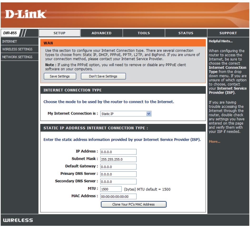 D-LINK DIR-855 - Configuration Internet PPTP - 1