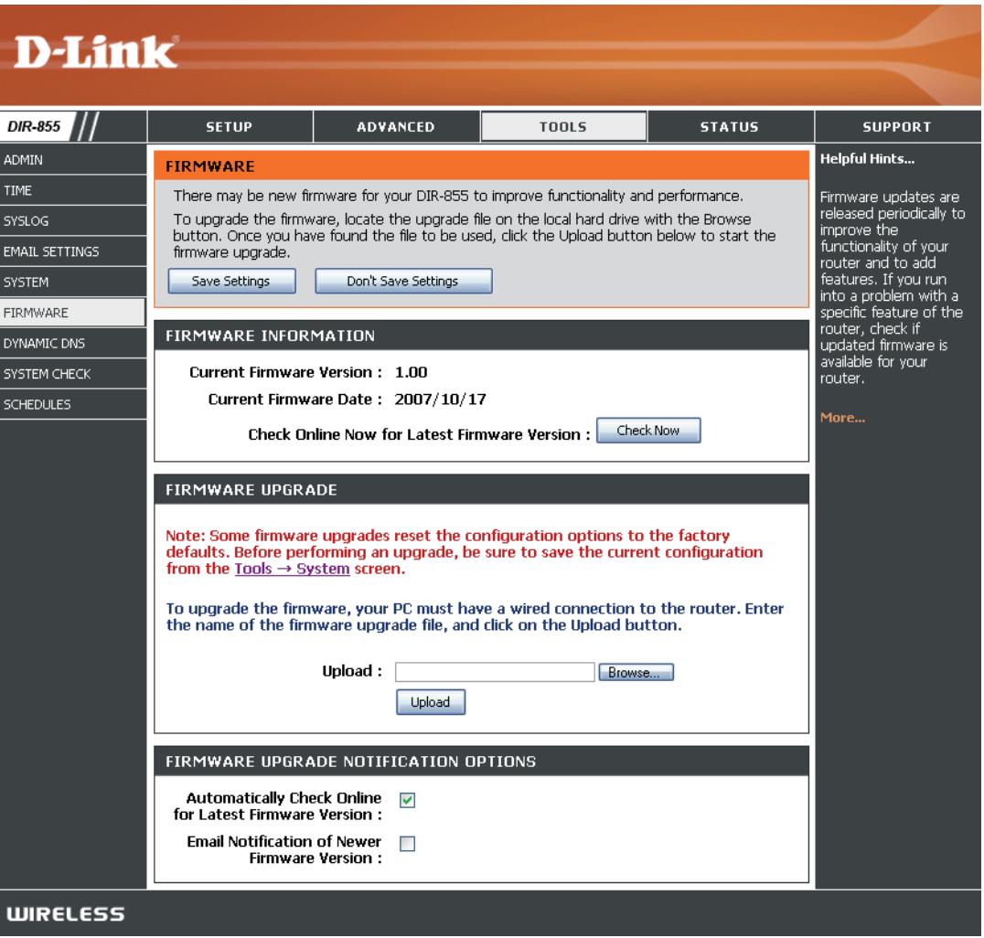 D-LINK DIR-855 - Mise à jour du microprogramme - 1
