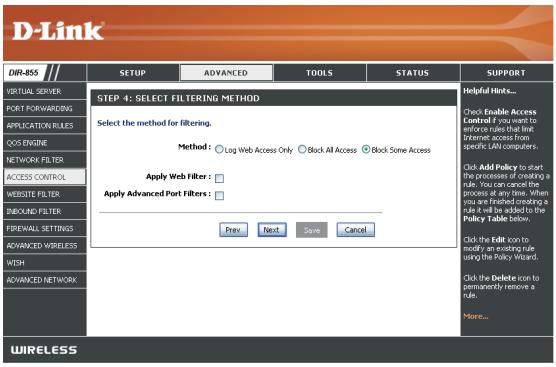D-LINK DIR-855 - Assistant de contrôle d'accès (suite) - 1