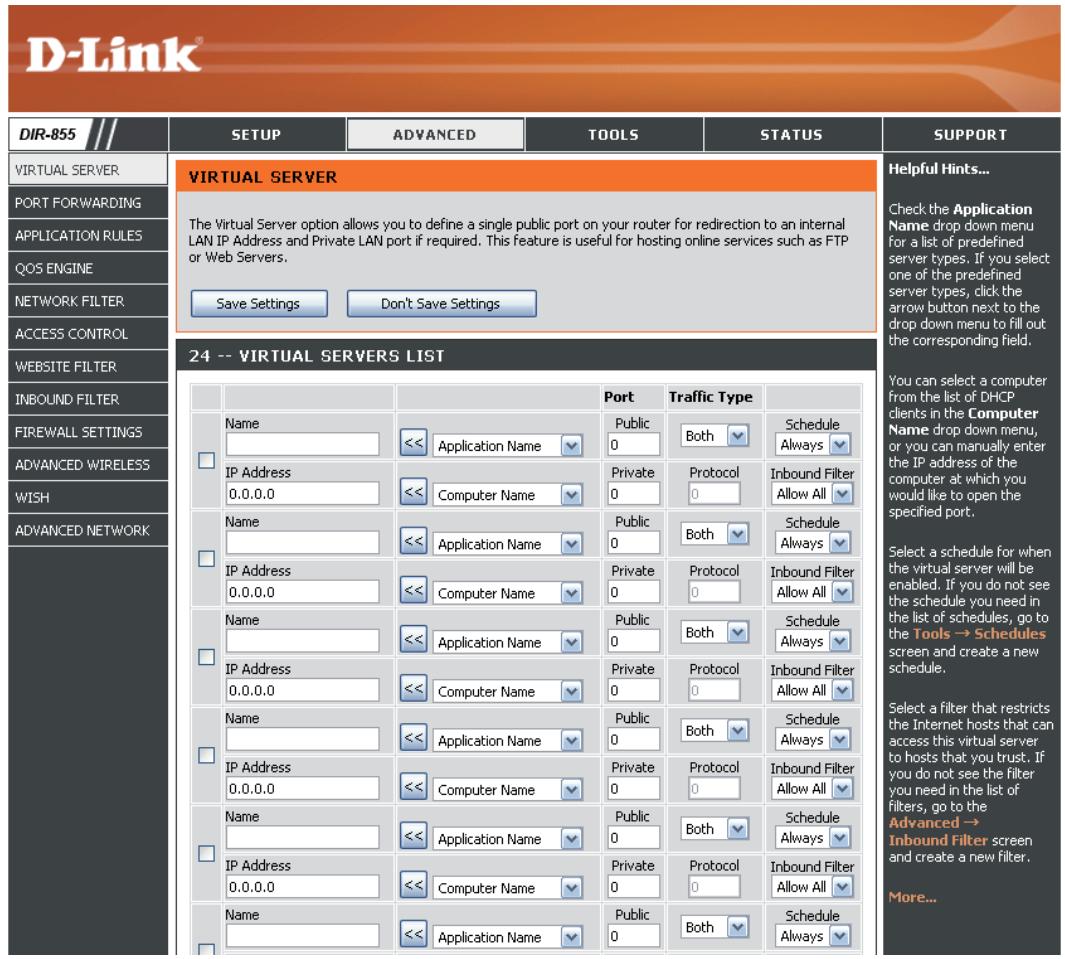 D-LINK DIR-855 - USB SETTINGS - 1