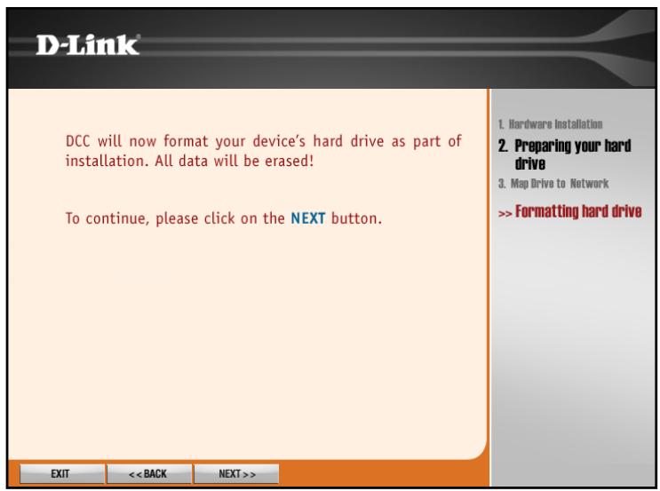 D-LINK DNS-313 - Click n’ Connect pour l’installation d’un nouveau disque dur - 7