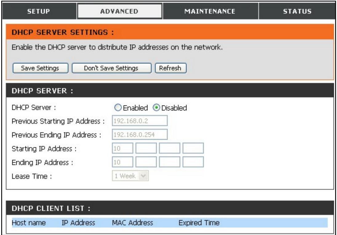 D-LINK DNS-313 - Serveur DHCP - 1