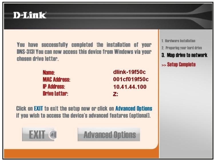 D-LINK DNS-313 - Click n’ Connect pour l’installation d’un nouveau disque dur - 14
