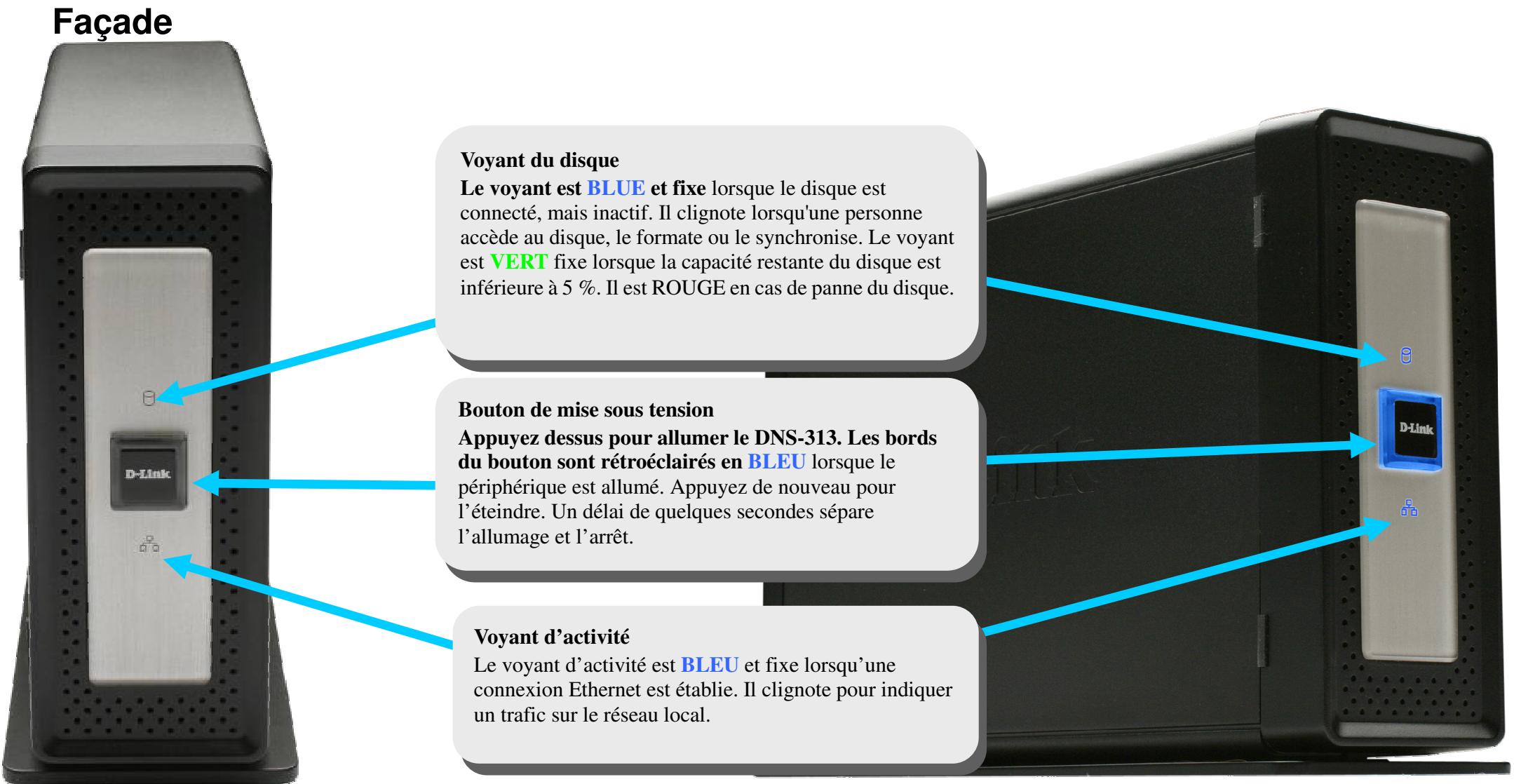 D-LINK DNS-313 - Description du matériel - 1