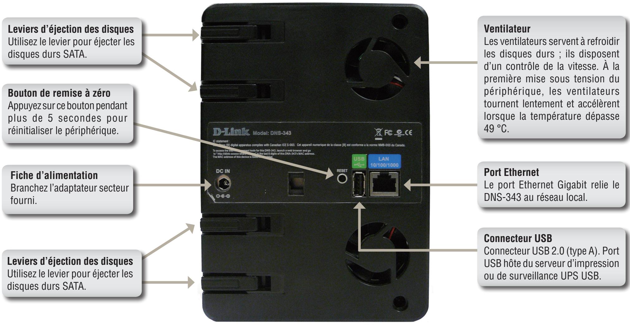D-LINK DNS-343 - Caractéristiques - 2