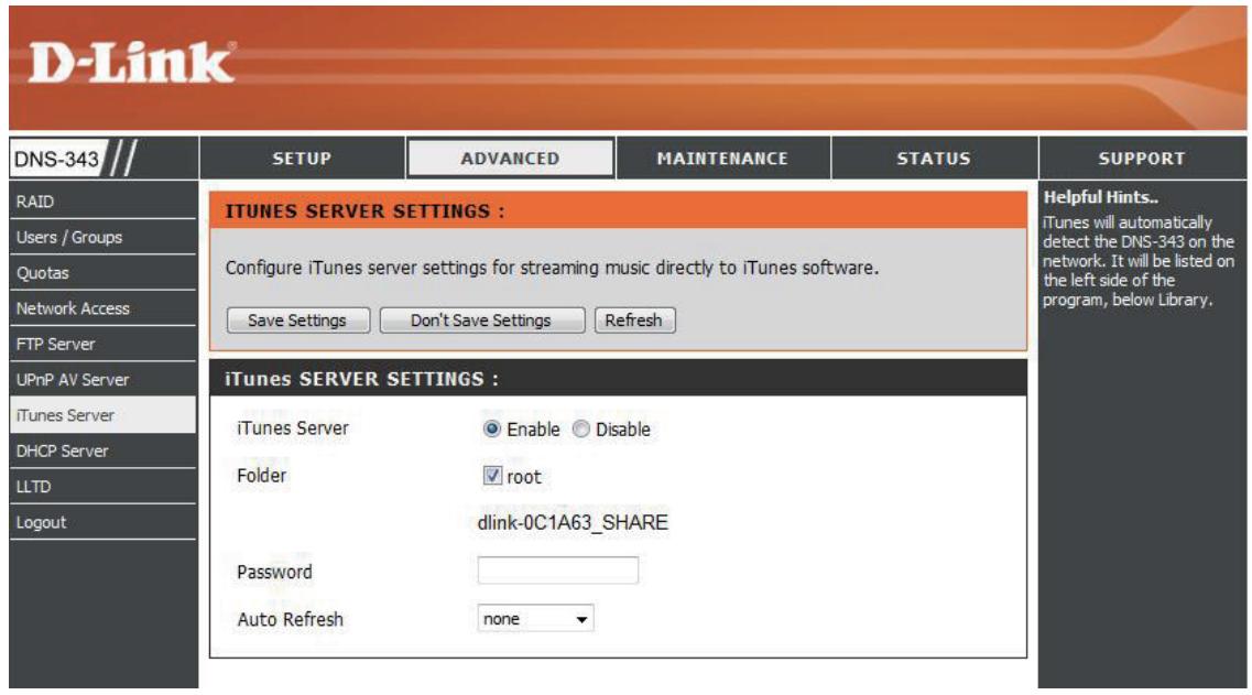 D-LINK DNS-343 - Serveur itunes - 1