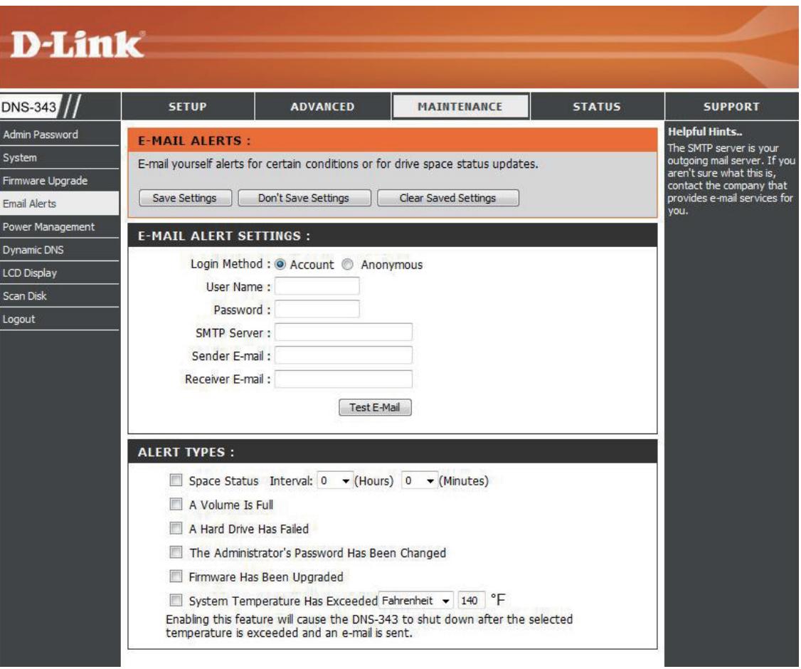 D-LINK DNS-343 - Enregistrer les paramètres - 1
