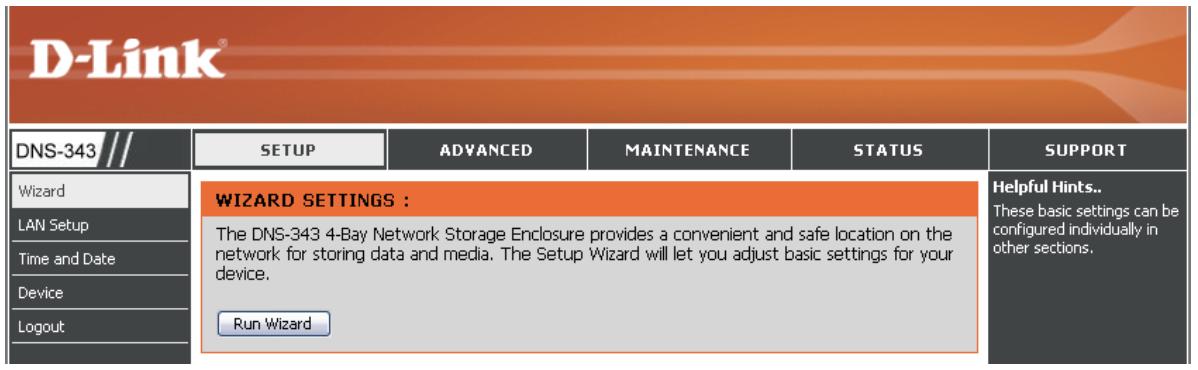 D-LINK DNS-343 - Interface web - 1