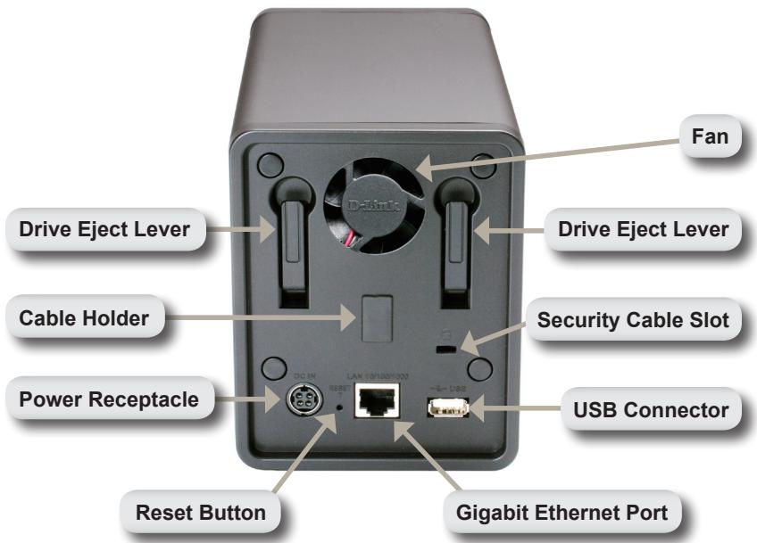 D-LINK DNS-722-4 - Rear Panel (Connections) - 1
