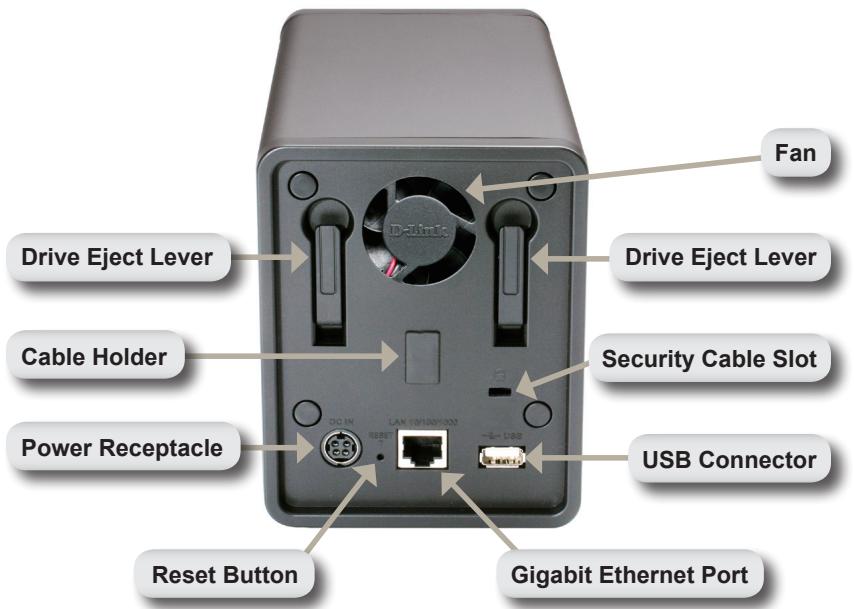 D-LINK DNS-726-4 - Rear Panel (Connections) - 1