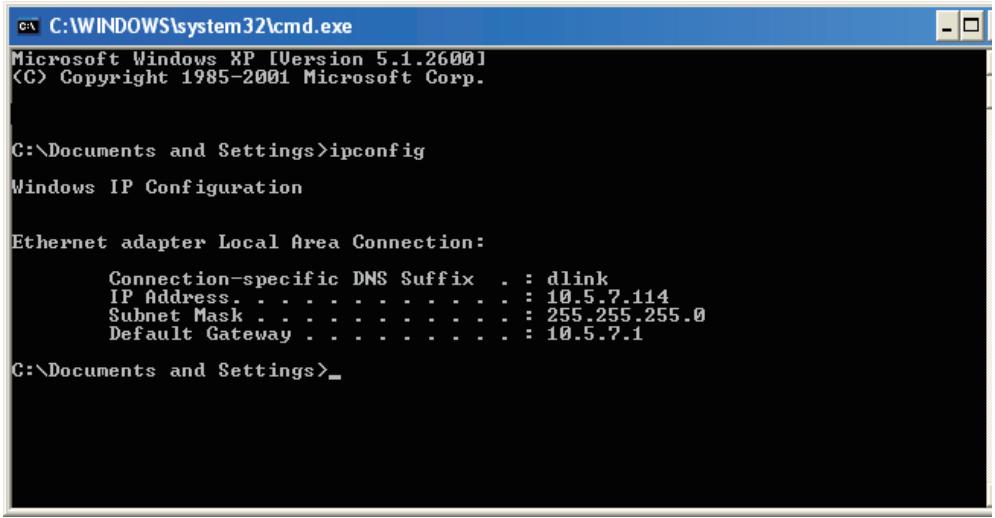 D-LINK DIR-505 - Vérifiez votre adresse IP - 1